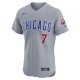 Men's Chicago Cubs Dansby Swanson Nike Gray Road Elite Player Jersey