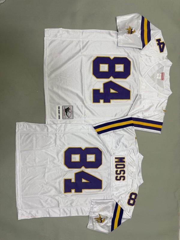 Men's #84 Randy Moss White Minnesota Vikings Jersey