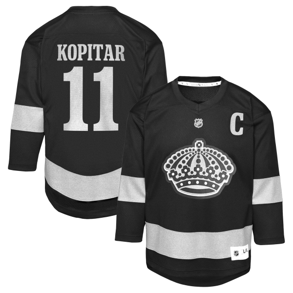 Youth Los Angeles Kings #11 Anze Kopitar Black Alternate Replica Jersey