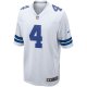 Men's Dallas Cowboys Dak Prescott Nike White Game Team Jersey