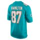 Men's Miami Dolphins DaeSean Hamilton Nike Aqua Home Game Player Jersey