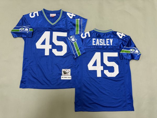Men's #45 Kenny Easley Seattle Seahawks Blue Jersey