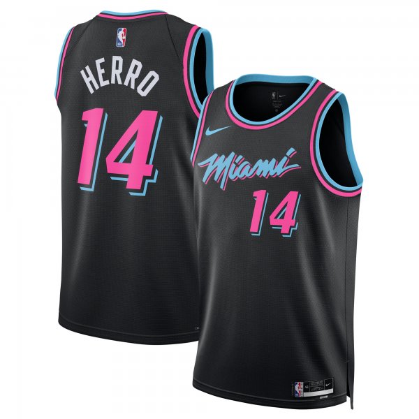 Men's Unisex Miami Heat #14 Tyler Herro Nike Black 2025/26 Swingman City Edition Jersey