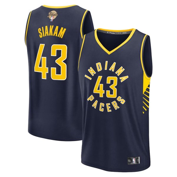 Youth Indiana Pacers #43 Pascal Siakam Fanatics Navy 2025 NBA Finals Fast Break Player Icon Edition Jersey