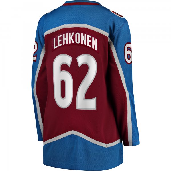 Women's Colorado Avalanche Artturi Lehkonen Fanatics Burgundy Home Breakaway Player Jersey