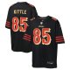 Youth #85 George Kittle San Francisco 49ers Nike 2025 Rivalries Collection Game Black Jersey