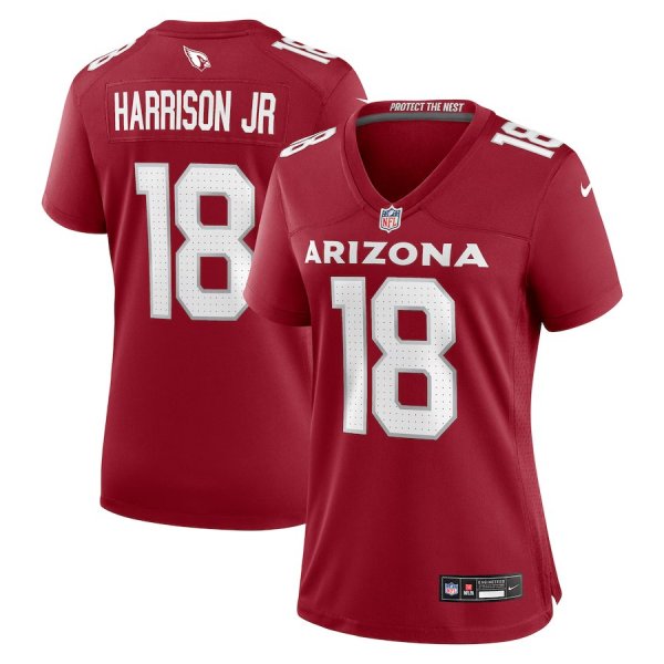 Women's Arizona Cardinals #18 Marvin Harrison Jr. Nike Cardinal Player Game Jersey