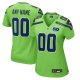 Women's Seattle Seahawks Nike Neon Green 50th Season Alternate Custom Game Jersey