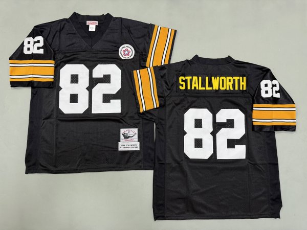 Men's Pittsburgh Steelers #82 John Stallworth Black Jersey