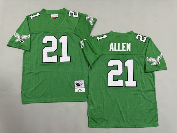 Men's Philadelphia Eagles #21 Eric Allen Kelly Green Jersey