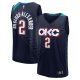 Youth Oklahoma City Thunder #2 Shai Gilgeous-Alexander Fanatics Navy 2025/26 City Edition Fast Break Jersey