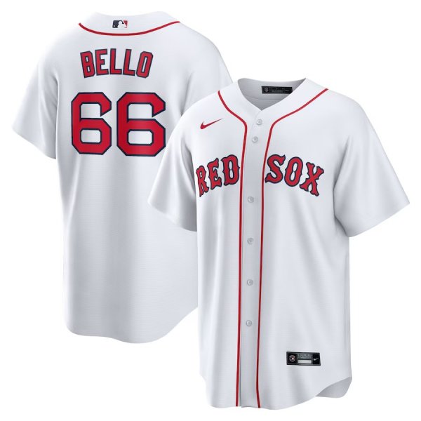 Men's #66 Brayan Bello Boston Red Sox Nike Home White Jersey