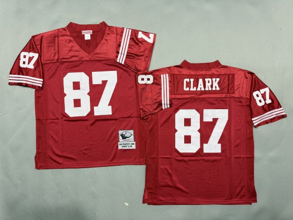 Men's #87 Dwight Clark San Francisco 49ers Red Jersey