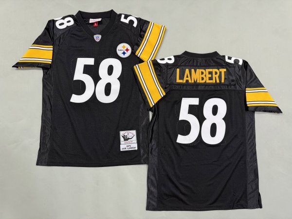 Men's Pittsburgh Steelers #58 Jack Lambert Black Jersey
