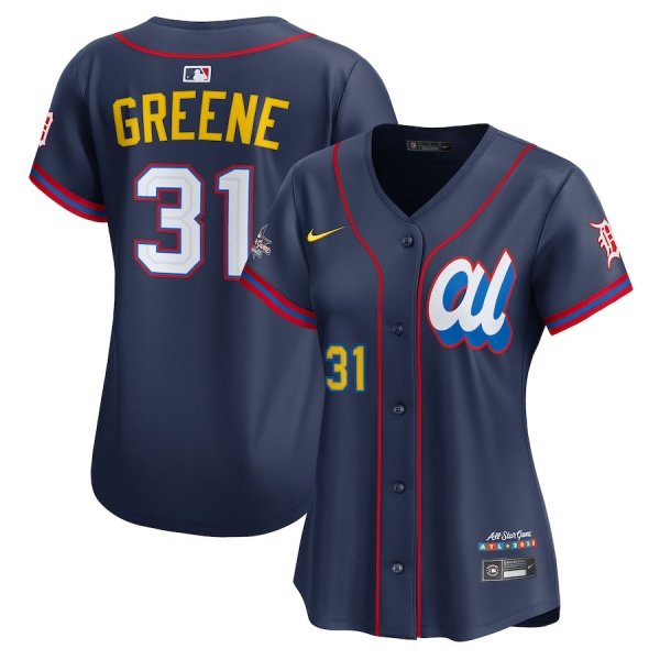 Women's American League #31 Riley Greene Nike Navy 2025 All-Star Edition Limited Player Jersey