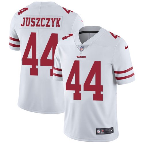 Nike San Francisco 49ers #44 Kyle Juszczyk Men's White Vapor Untouchable Limited Player NFL Jersey