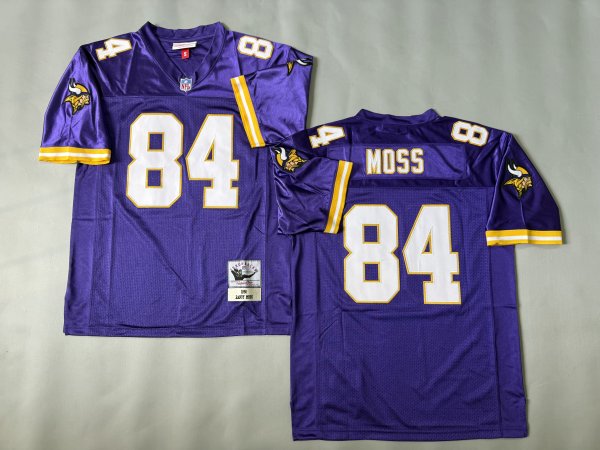 Men's #84 Randy Moss Purple Minnesota Vikings Jersey