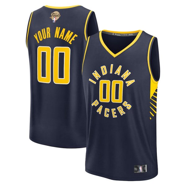 Youth Indiana Pacers Fanatics Navy 2025 NBA Finals Fast Break Replica Custom Icon Edition Jersey