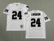 Men's Las Vegas Raiders #24 Charles Woodson White Mitchell & Ness Jersey