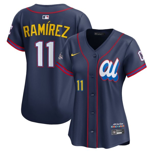 Women's American League #11 Jose Ramirez Nike Navy 2025 All-Star Edition Limited Player Jersey