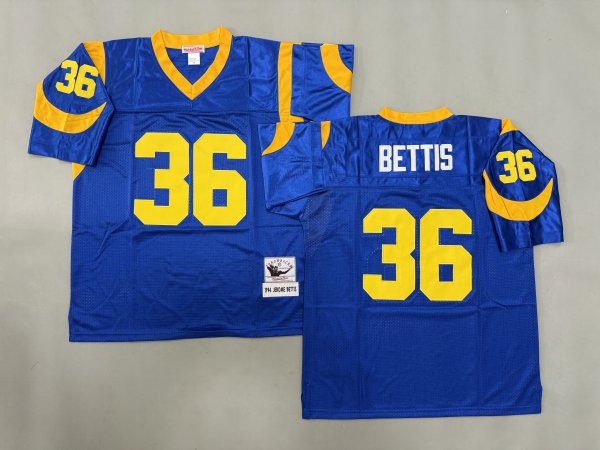 Men's Los Angeles Rams #36 Jerome Bettis Royal Mitchell & Ness Jersey