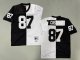 Men's Las Vegas Raiders #87 Dave Casper Split Black & White Mitchell & Ness Jersey