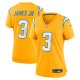 Women's Los Angeles Chargers #3 Derwin James Jr. Nike Gold Alternate Charger Power Game Jersey