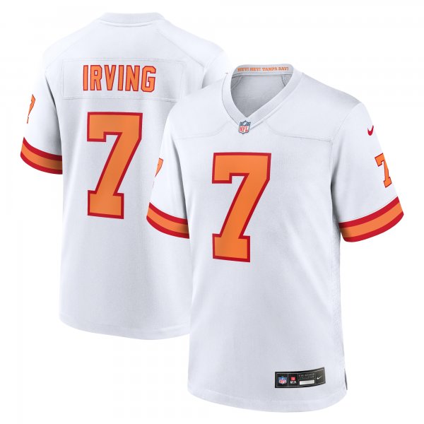 Men's '76 Tampa Bay Buccaneers #7 Bucky Irving Nike White Game Jersey