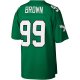 Men's Philadelphia Eagles Jerome Brown Mitchell & Ness Kelly Green Legacy Replica Jersey