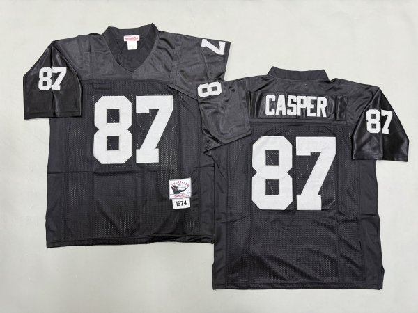 Men's Las Vegas Raiders #87 Dave Casper Black Mitchell & Ness Jersey
