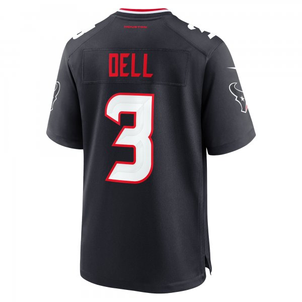 Men's Houston Texans Tank Dell Nike Navy Game Jersey