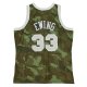 Men's New York Knicks Patrick Ewing Mitchell & Ness Camo Hardwood Classics 1991/92 Ghost Green Swingman Jersey