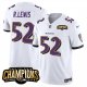Men's Baltimore Ravens #52 Ray Lewis White 2023 F.U.S.E. AFC North Champions Vapor Limited NFL Jersey