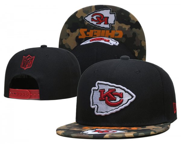 Kansas City Chiefs Black and Camouflag Cap