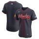 Men's Atlanta Braves Nike Navy 2025 MLB Speedway Classic Alternate Elite Jersey