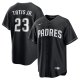 Men's San Diego Padres #23 Fernando Tatis Jr. Nike Black Lights Out Replica Player Jersey