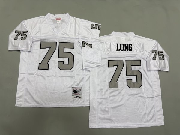 Men's Las Vegas Raiders #75 Howie Long White Mitchell & Ness Jersey