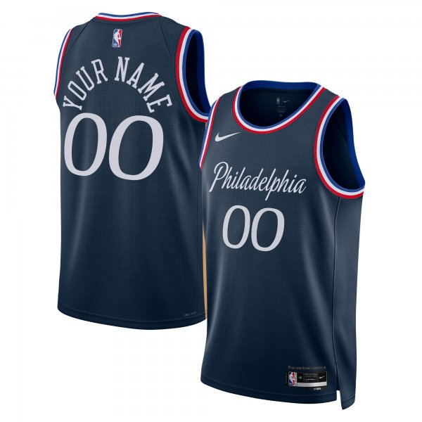 Men's Unisex Philadelphia 76ers Nike Navy 2025/26 City Edition Swingman Custom Jersey