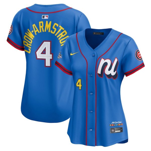 Women's National League #4 Pete Crow-Armstrong Nike Blue 2025 All-Star Edition Limited Player Jersey