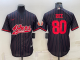 Men's San Francisco 49ers #80 Jerry Rice Black Stitched Baseball Cool Base Jersey