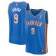Men's #9 Alex Caruso Oklahoma City Thunder 2025 NBA Finals Champions Fast Break Replica Player Blue Icon Edition Jersey