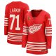 Women's Detroit Red Wings #71 Dylan Larkin Red Centennial Breakaway Player Jersey
