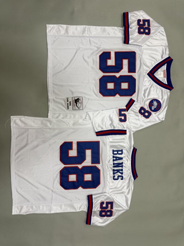 Men's New York Giants #58 Carl Banks White Jersey