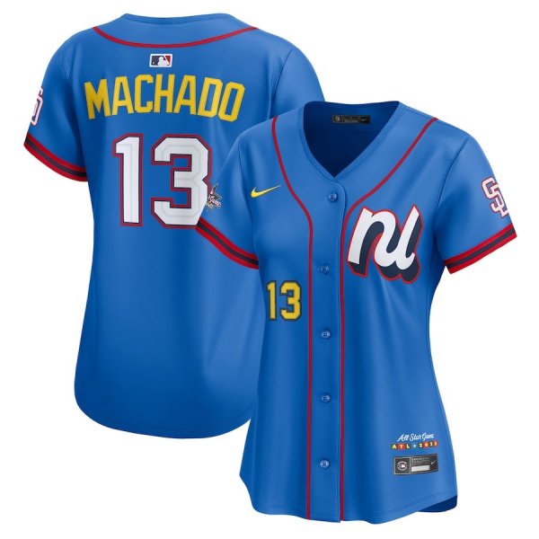 Women's National League #13 Manny Machado Nike Blue 2025 All-Star Edition Limited Player Jersey